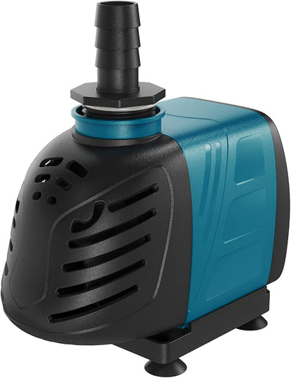 Uniclife Aquarium 550 GPH Submersible and Inline Water Pump 45W 6.5ft High Lift AC 120 V Quiet Compact Return Pump with 6 ft. Power Cord for Fish Tanks Pond Waterfalls Fountains Sumps and Gardens