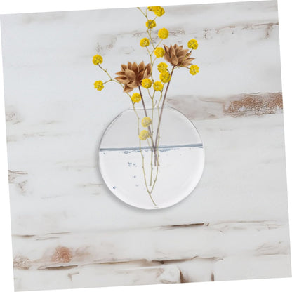 Cabilock 2pcs Wall-Mounted Glass Hydroponics Vases Cool Plant Terrariums for Home Office Decor Glass Flower Pots Root Display Vases