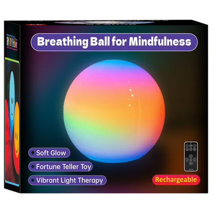 YESIE 'Breathing Ball'| Visual Meditation Tool Accessories for Mindfulness| Sound Guided| Calm Down from Stress & Anxiety Relief | Night Lamp for Adults & Kids| Sleep Aid| Remote Control