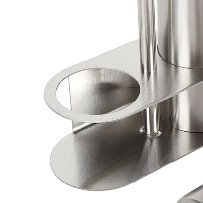 Salt and Pepper Shakers with Holder, Stainless Steel Salt Shaker with Base Stand Sugar Seasoning Bottle Jar for Kitchen Restaurant