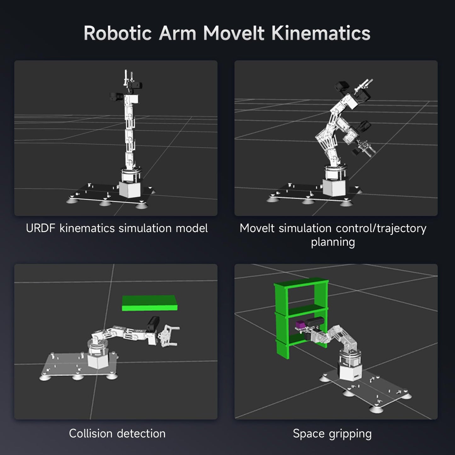 Yahboom Jetson Nano 4GB Robotic Arm 3D Recognition Depth Camera AI Visual Recognition ROS Robot with 10.1-inch Display Supports Large AI Model