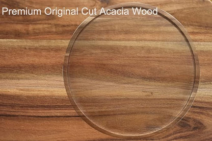 10" Two-Tier Acacia Wood Lazy Susan Organizer Kitchen Turntable for Cabinet Pantry Table Organization