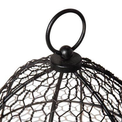 Gardener’s Supply Company Sturdy Chicken Wire Cloche Plant Protector Cover | Sturdy Metal Cage Garden Protection for Your Plants & Seedlings | 16" in Diameter x 12-1/2" H - Black