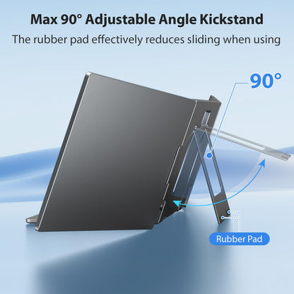 KYY Triple Laptop Screen Extender, 15.6" 1080P FHD IPS Dual Portable Extended Monitor, USB C Travel Display for 12-17'' Laptop, 210°Rotation & Kickstand, Plug and Play (Windows Only)