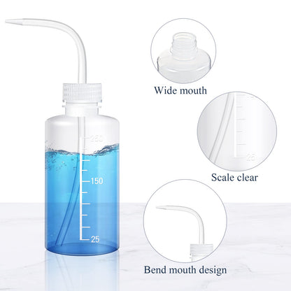 Sawysine 12 Pcs 250ml Plastic Safety Wash Bottles, 8oz, Multipurpose: Watering Plants, Cleaning Tattoo Tools, Labware, Experiments