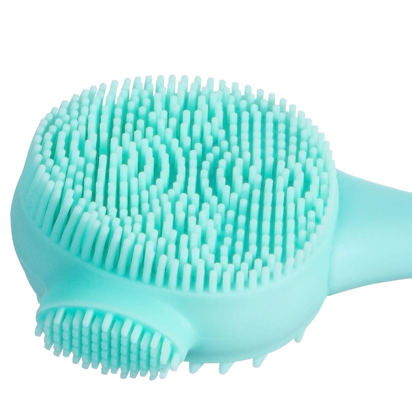 Silicone Facial Cleansing Brush 3 Pack, Beomeen 4 in 1 Handheld Face Scrubber for Deep Gentle Exfoliating, Double-Ended Face Wash Scrub Brush for Face Skincare and Massage (Green)