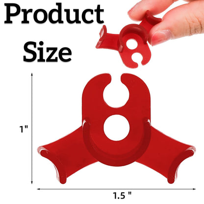 Goaste 100 Pack Plant Training Clips, 90 Degrees Plant Stem Bender, Low Stress Plant Branch Trainer Clips for Flowers, Vegetables, Plant Gardening (Circle Style,Red)