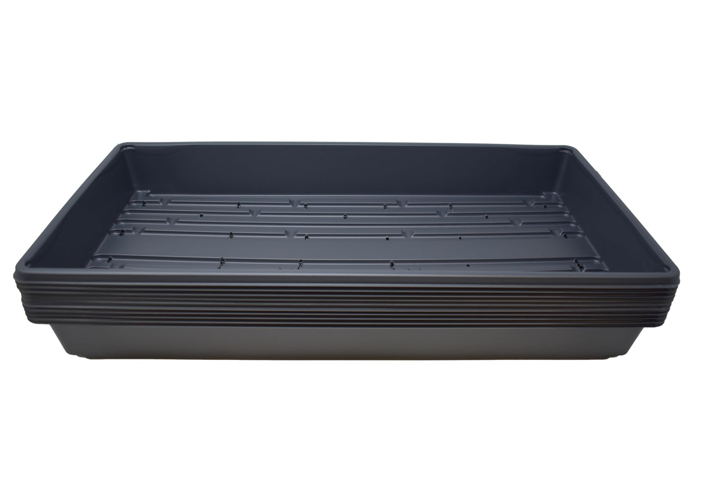 10 Plant Growing Trays (with Drain Holes) - 20" x 10" - Perfect Garden Seed Starter Grow Trays: for Seedlings, Indoor Gardening, Growing Microgreens, Wheatgrass & More - Soil or Hydroponic