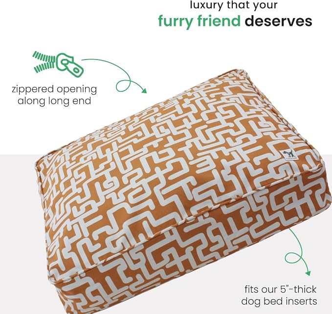 Molly Mutt Hypnotize Dog Bed Duvet Cover, GOTS-Certified 100% Organic Cotton Canvas Cover for Dog, Puppy, or Cat Bed, Durable, Washable, and Free of Harmful Chemicals, Huge, 36"x45"x5"