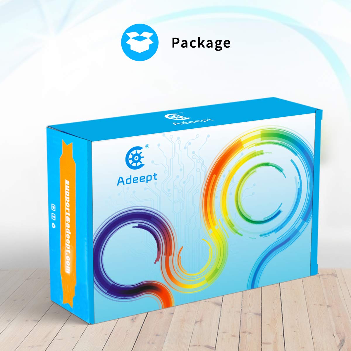 Adeept Smart Car Kit(Compatible with Arduino IDE), Line Tracking, Obstacle Avoidance, OLED Display, Ultrasonic Sensor, Wireless Remote Control, DIY STEM Educational Robot Car Kit (Blue)