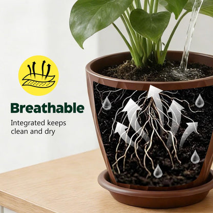 KEETUMOOD Plant Pots, Self Watering Planters with Drainage Holes and Trays, Flower Pots for Indoor Outdoor - 6 Pack(4/5/6/6.5/7/8 Inch) (Colorful)