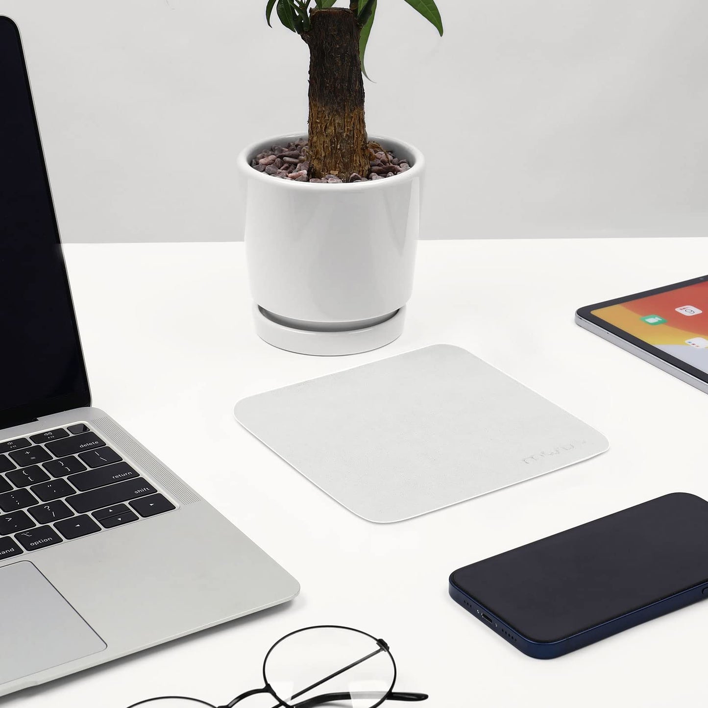 MOSISO Polishing Cloth, 2PCS Soft Microfiber Cloth Electronic Screen Cleaning Cloths Compatible with iPhone,Compatible with MacBook,Compatible with iPad,Tablets,Laptop Notebook Computer,Camera, Grey