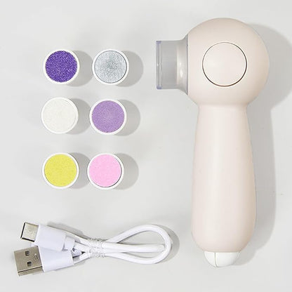 Bird Nail Grinder, Electric Parrot Beak Trimmer, 6 Grinding Heads Tool, 5.12x3.15x1.97 Inches Low Noise Rotary File, 1 Set White Usb Rechargeable, Bird Care for Cockatiel Hamster Small Pet Grooming