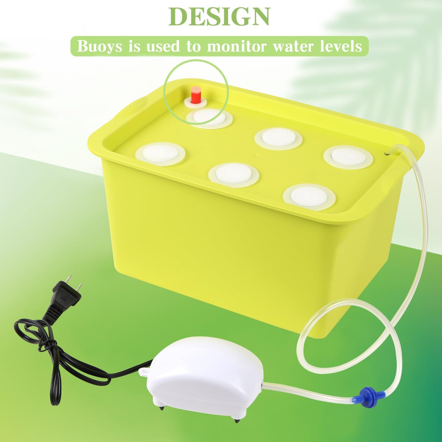 Aunifun Hydroponics Grower Kit Hydroponic SystemSelf Watering Indoor Hydroponics Tools DIY Planting Container Include Aquarium Air Pump Buoy Planting Box