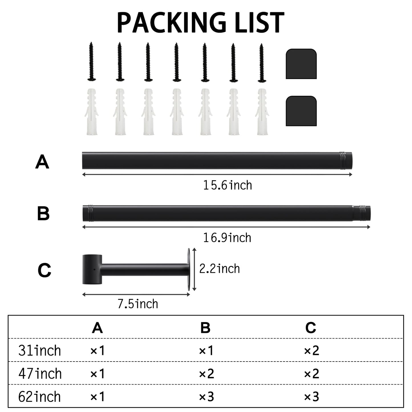 SUTINE Plant Hanging Rod, 62 Inch Plant Hanger Indoor for Window Ceiling, Heavy Duty Hanging Planters for Indoor Plants, Black Wall Plants Holder, Window Plants Shelves Pot/Chain/Plant Not Included