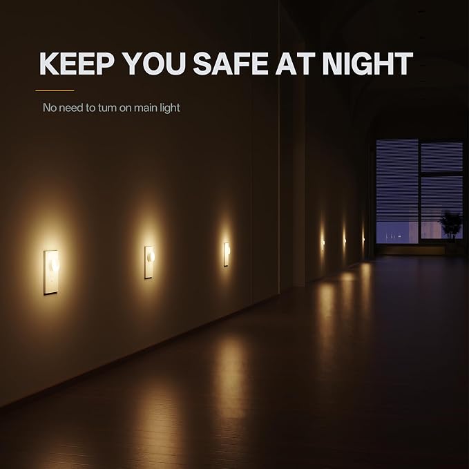 Night Light Plug in, Dimmable LED Mini Nightlights for Kids, Auto Dusk to Dawn Sensor, Automatic On and Off Night Lamp for Hallway,Bedroom, Stairway, 3 Brightness, Energy Efficient, 3CCT, 6Pack