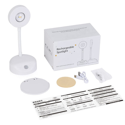 Yuewilai Wireless Picture Light Battery Operated, 2200mAH Rechargeable Painting Light with Motion Sensor and Rotatable Tube, Stepless Dimming Art Display Light for Picture Frame