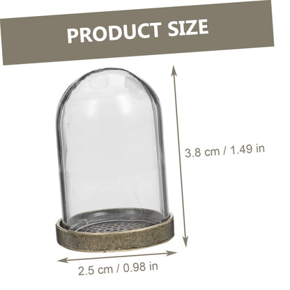 SEWOART 5sets Glass Terrarium Container Landscape Kit Dome and Base for Home Decor and Plant Display