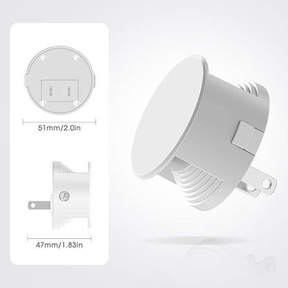 Briignite Night Light[2 Pack], Night Lights Plug into Wall, 3 Level Brightness Adjustable Plug in Night Light, Dusk to Dawn Sensor, Nightlights for Adults, Bedroom, Bathroom, Hallway, 5000K