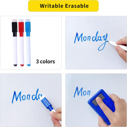 Magnetic Whiteboard Contact Paper 24" x 36" Peel and Stick Dry Erase White Board for Wall Self-Adhesive Decal Wallpaper Sticker for Office, Home, with Marker, Eraser and Magnet