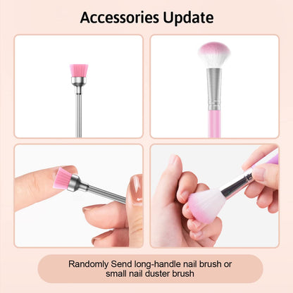 Electric Nail Drill,USB Electric Nail Drill Machine for Acrylic Nail Kit,Portable Electric Nail File Polishing Tool Manicure Pedicure Kit Efile Nail Supplies for Home Salon,Pink