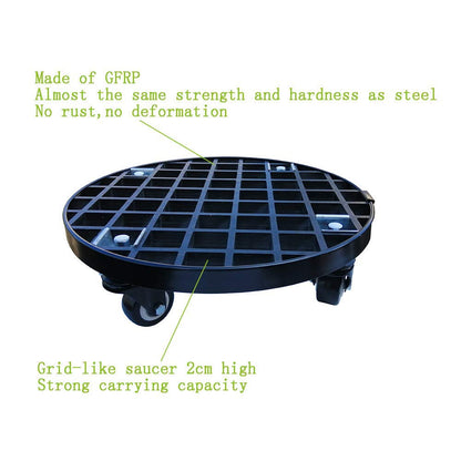 Xedragony Planter Caddy Heavy Duty Plant Stand with Locking Wheels Outdoor Indoor 17 Inch 600 Lbs Capacity