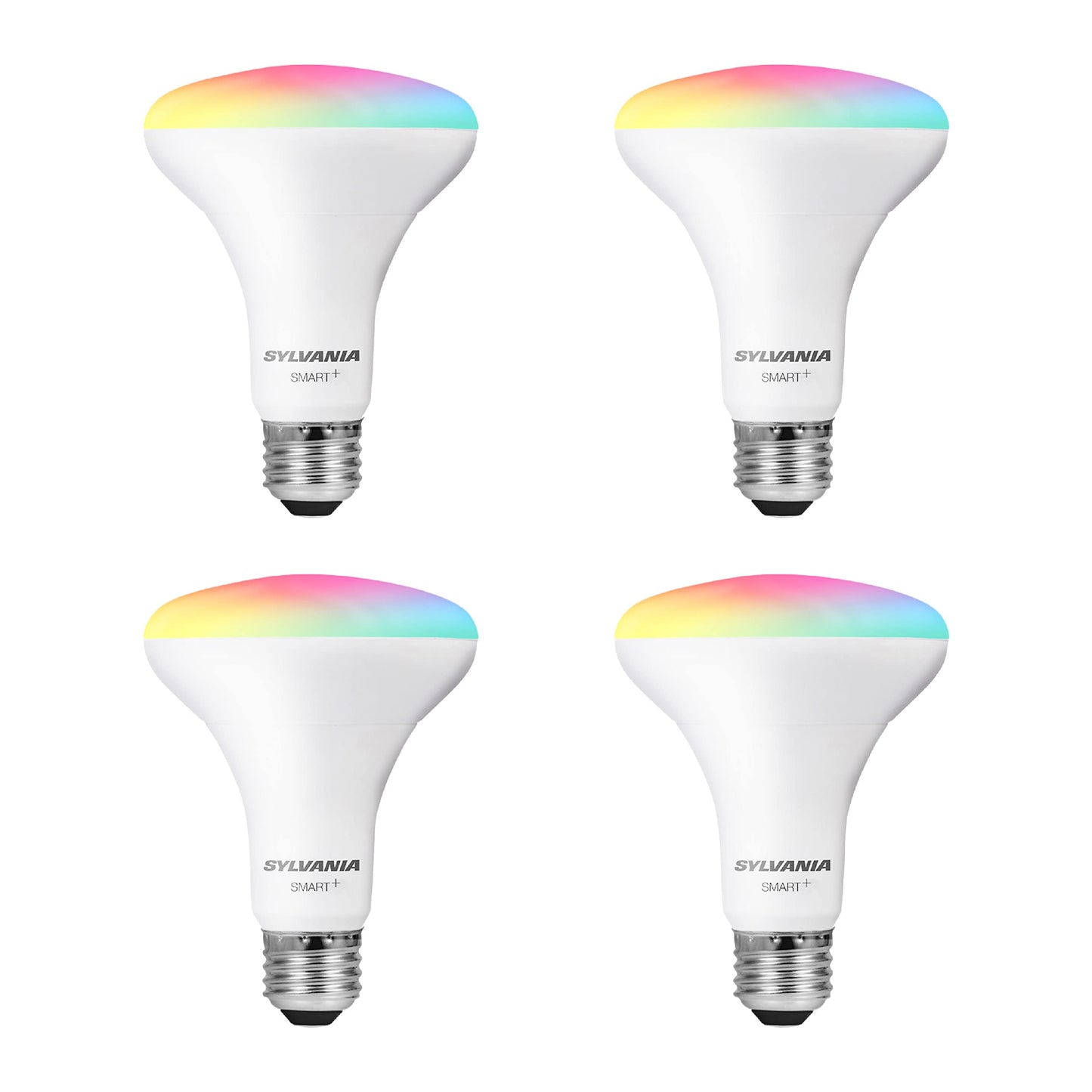 SYLVANIA Wifi LED Smart Light Bulb, 60W Equivalent Full Color and Tunable White A19, Dimmable, Compatible with Alexa and Google Home Only - 4 Pack (75674)