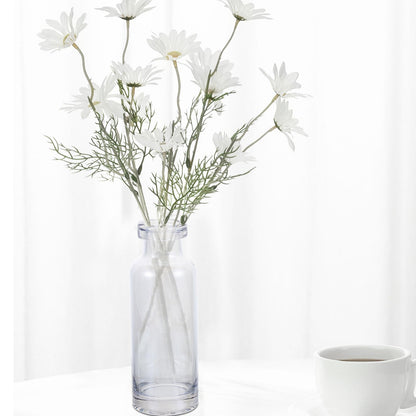 Toyvian Glass Hydroponic Vase for Desktop Plants, Small Ocean Blue Glass Planter, Home and Garden Decoration Terrarium