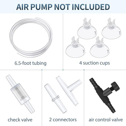 Pawfly Aquarium Bio Sponge Filter Quiet Fish Foam Filter with Airline Tubing Suction Cups Check Valve Connectors and Control Valve Accessories for Betta Fry Shrimp Small Fish Tank up to 30 Gallon