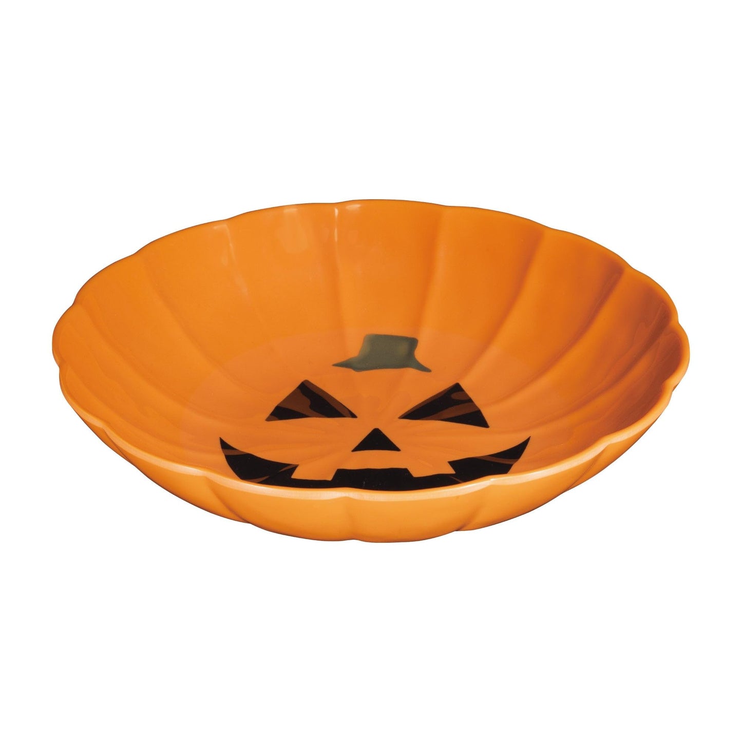 UPware Halloween Pumpkin Melamine Serving Bowl, Mixing Bowl, for Charcuterie, Food, Salad, and Snack, BPA-Free, Dishwasher Safe, Shatter-Proof, Orange, 11 Inch