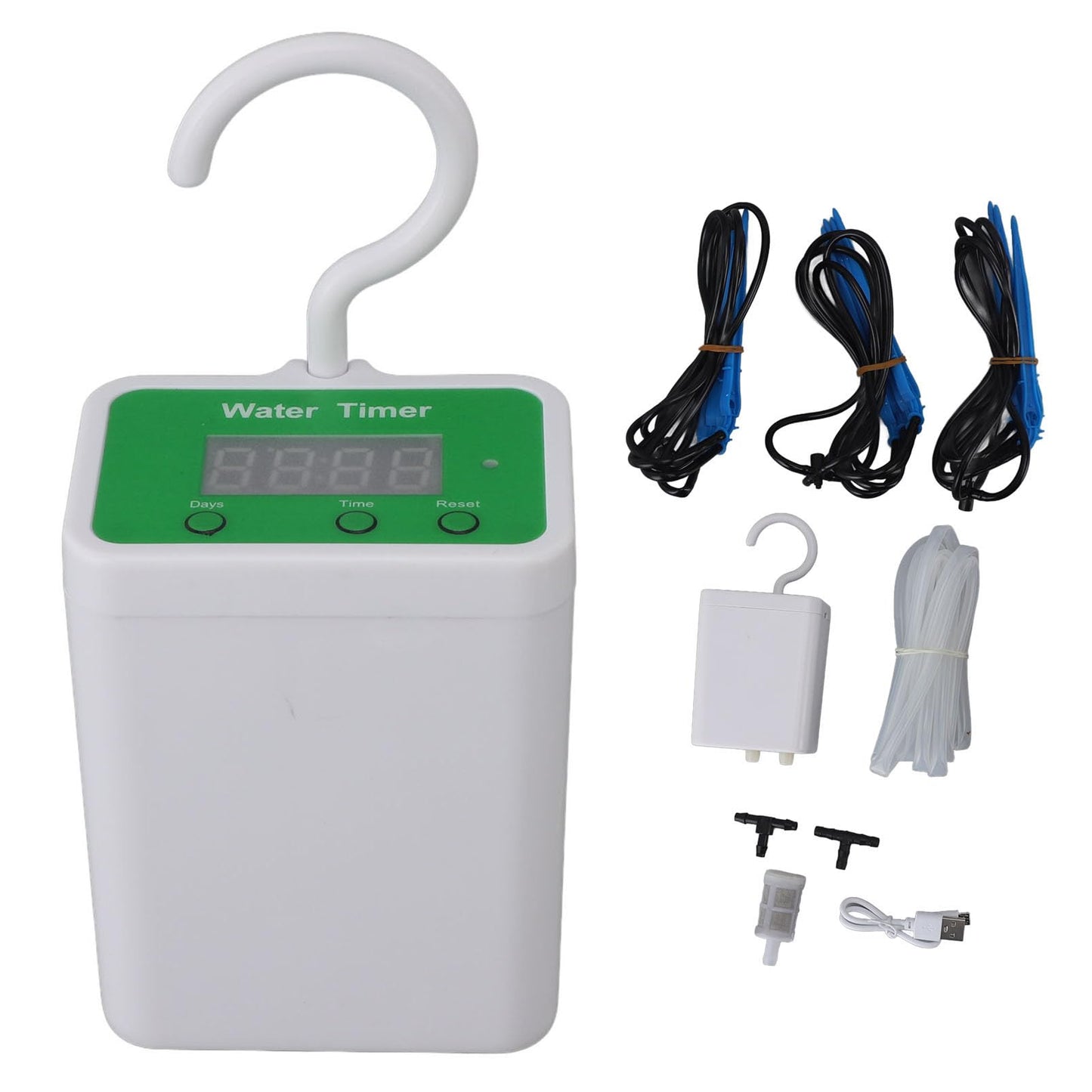 Automatic Plant Waterer Indoor, Potted Plant Drip Irrigation Kit for 12 Pots USB Rechargeable Flower with Tee Joints and Tubes