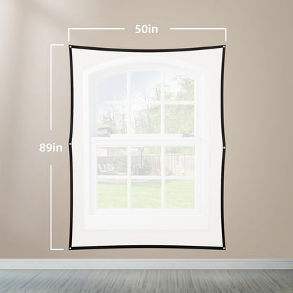 Halloween Holographic Rear Projector Screen 50" x 89" Hologram Window Movie Screen Rear Projector Portable Anti Crease Indoor Projection Double Sided Video for Projecting Halloween Christmas Videos