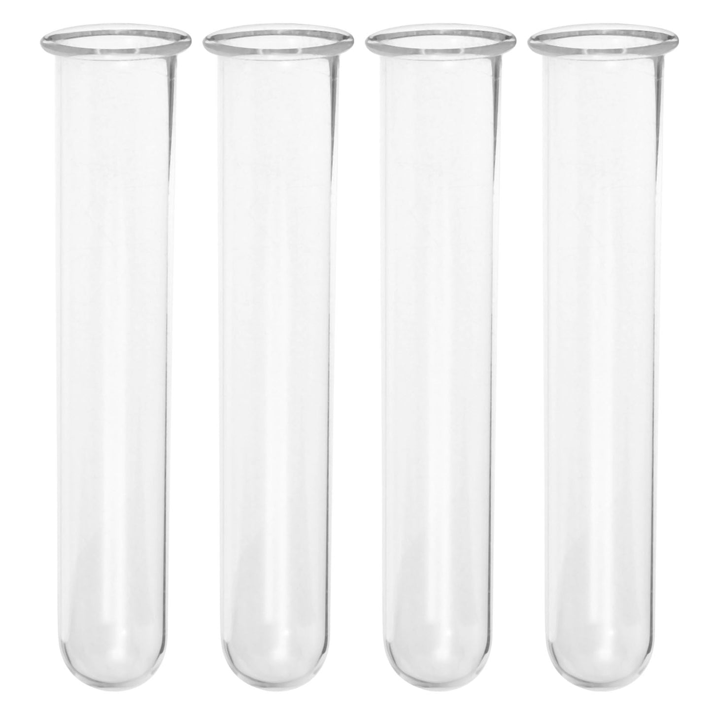 FUNOMOCYA 4pcs Clear Test Tubes for Cutting Plant Glass Propagation Tubes for Hydroponic Plants, Flowers, Home Office Wall Decor