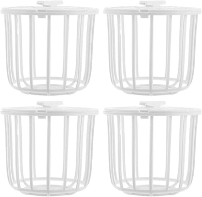 SHINEOFI 4pcs Plastic Bird Nest Box for Canaries and Birds Multipurpose Breeding Nest Basket Hollow Cage Storage Tidy Nesting Material Holder for Finch and Parrot