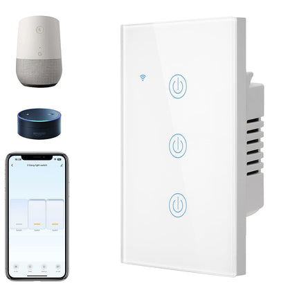 BSEED Smart Light Switch,1 Gang WiFi Touch Switch with Smart Life APP Control and Timing Function,Black Single Pole Switches Work with Amazon Alexa,Google Assistant -(3 Way) Multi-Control Association