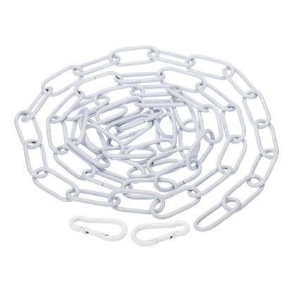 PATIKIL 6 Feet White Finish Lighting Hanging Chain, Metal Looping Chain for Hanging Plant Pendant Chandelier Light Fixture