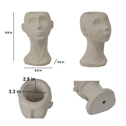 LC LCdecohome Face Vases Flowers Bust Planter - Greek Statue Flower Vase for Home Roman Décor Living Room Grecian Bust Pot Head Planters Indoor Unique Planters for Indoor Plants 6.5 * 5.9 * 9.8 Inch