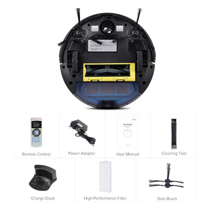 ILIFE V2 Robot Vacuum Cleaner, Tangle-Free Suction, 120 Mins Runtime, Slim, Self-Charging Robotic Vacuum Cleaner, Ideal for Pet Hair and Hard Floors