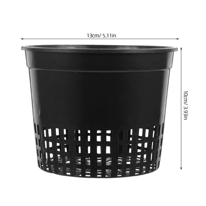10PCS 3 Inch Hydroponic Net Pots - Black Plastic Planting Baskets for Soilless Culture, Ideal for Home, Garden, and Balcony Use