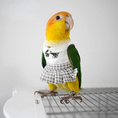 Bird Costume Bird Diaper Flight Suit Cute JK Dress Dress Skirt Clothes Cosplay Photo Prop for Parrots Macaw Cockatoo (with Diaper,XL)