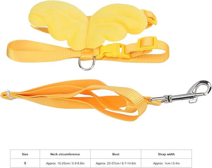Duck Harness and Adjustable Chicken Walking Harness, Breathable Pet Vest for Duck Chicken Hen Training Walking Basic Leashes[Yellow S]