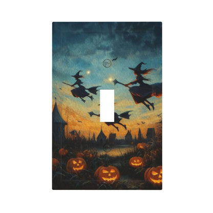 Decorative Art Light Switch Covers Halloween Sky Single Toggle Wall Plate Decorative Switchcover Electrical Switchplate for Home Decor