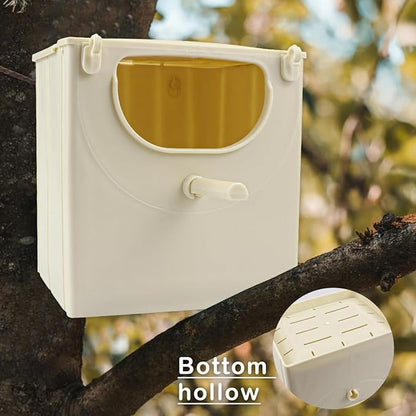 4PCS Plastic Bird Nest Box Bird Nest Breeding Boxes Outdoor Indoor Mounted Parrot Nest Boxes for Birds Finch, Squirrel, Parrot, Budgie