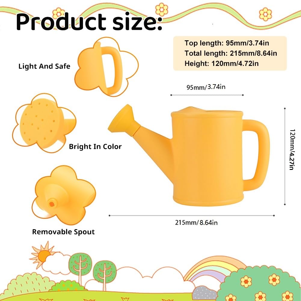 Watering Can for Indoor Plants, 3PCS Small Cute Plastic Gardening Sand and Beach Watering Can Set for House Garden Flower Outdoor Plants, 800ml / 27oz / 0.2 Gallon