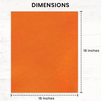 Candy Cottons Orange Cloth Dinner Cotton 18x18 in Washable Napkins Cloth|Absorbent Reusable Spring Easter Basket Decor Pk of 6 Table Napkins Cocktail Party Wedding Hotel Cafe Cloth Napkins