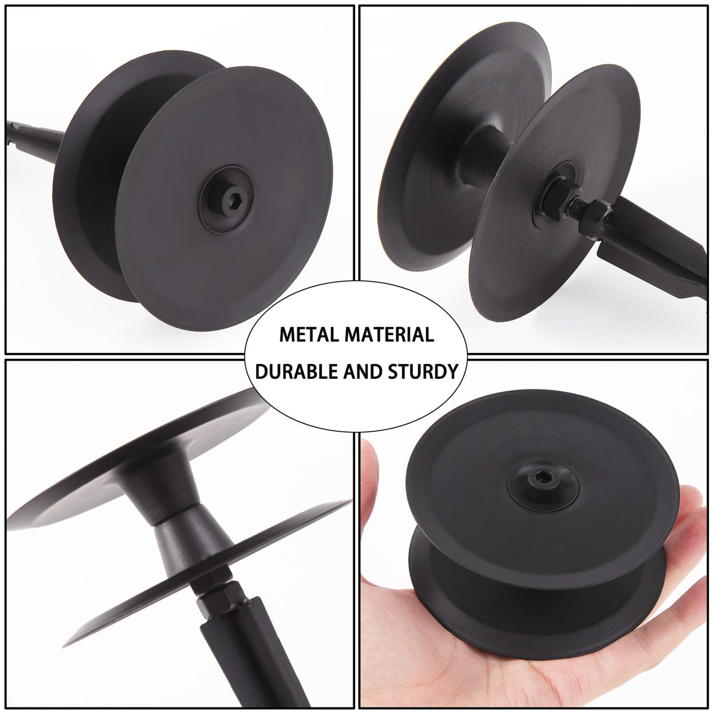 8PCS Metal Garden Hose Guide Spike, Hose Guides for Garden Heavy Duty, Cast Iron Garden Hose Guides for Outside, Rustproof Coated Hose Guide Stakes for Lawn & Yard, Plant & Flower Bed Protection