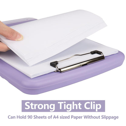 SFLHHDM Clipboard with Storage, Clip Boards 8.5x11, Plastic Clipboard with Pen Holder, Purple Clipboards, Clip Board Folder for Women Teachers Work, School & Office Supplies