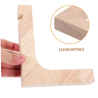 NIYANGLE 2pcs Heavy-Duty Wooden Plant Hanging Hooks Wall Mount Plant Hangers for Indoor Outdoor Pots Decorative Natural Wood Finish