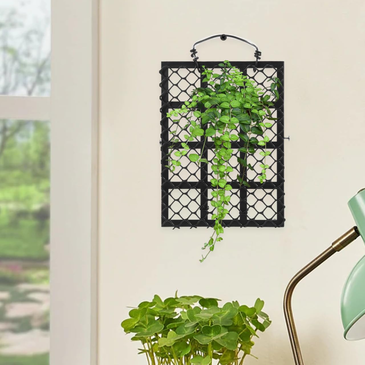 VANZACK Wall Mounted Planting Board for Indoor and Outdoor Plants Rustic Hanging Fern Planter Vertical Wall Planter Home Garden Decor 10.43X8.26X0.62In