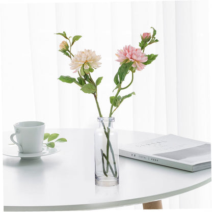 TEHAUX Ocean Blue Transparent Glass Hydroponic Plant Vase Small Mouth Terrarium for Home and Garden Decoration Desktop Planter for Fresh Indoor Environment and Stylish Office Table